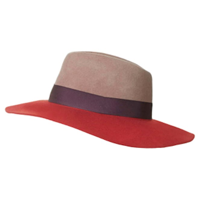 Colour-Block Fedora Hat
