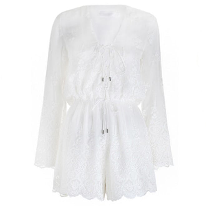 Lucia Silk Embroidery Playsuit