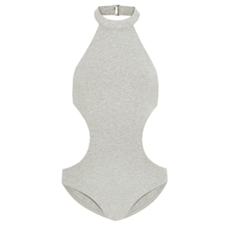 Hyper Cutout Stretch-Cotton Jersey Swimsuit
