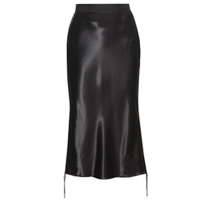 Satin Bias Cut Pencil Skirt