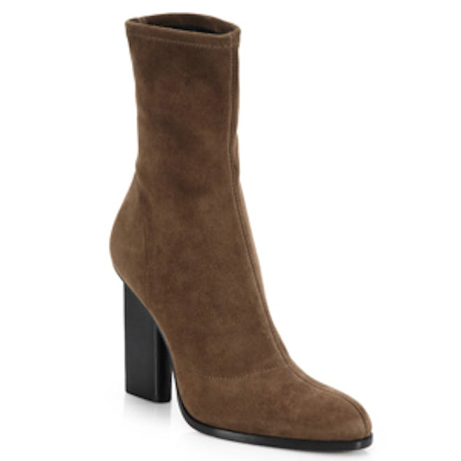 Gia Stretch-Suede Ankle Boots