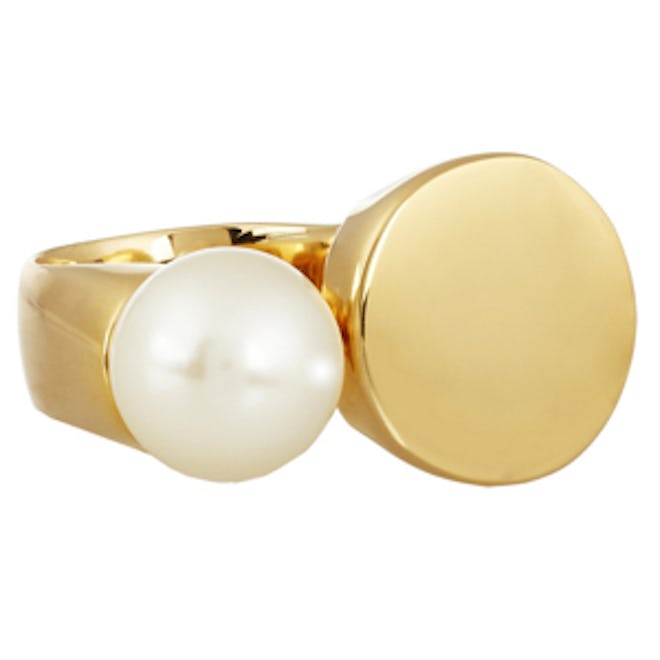 Darcey Gold-Tone Swarovski Pearl Ring