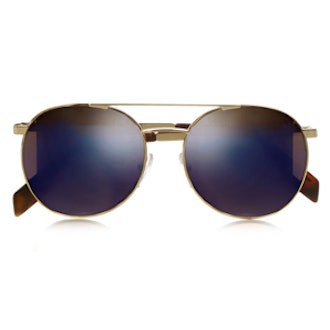 Round-Frame Metal Sunglasses