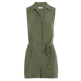 Earl Washed-Silk Playsuit