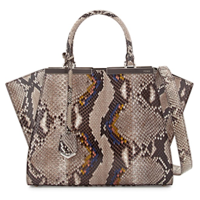 Trois-Jour Mini Python Shopping Tote Bag