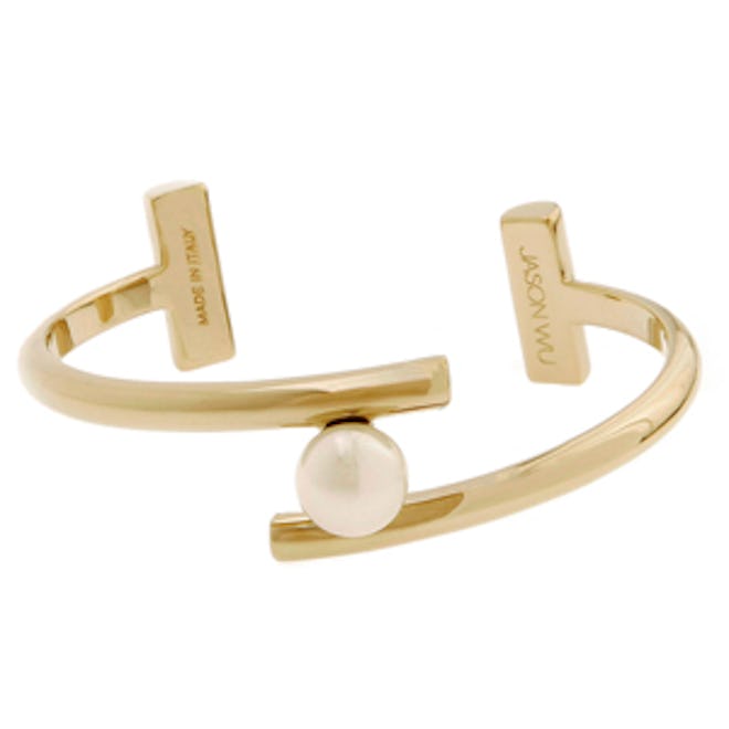 Gold-Plated Floating Pearly Bracelet
