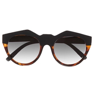 Neo Noir Round-Frame Acetate Sunglasses