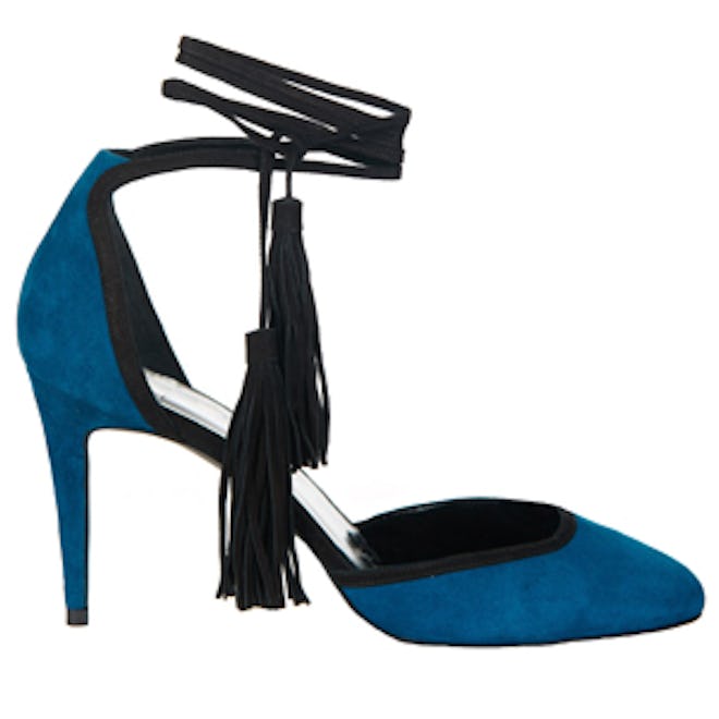 Majorelle Bi-Colour Suede Pumps