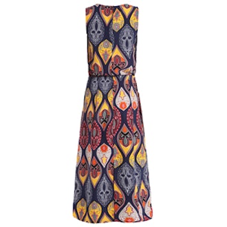 Sleeveless Tribal Print Maxi Dress
