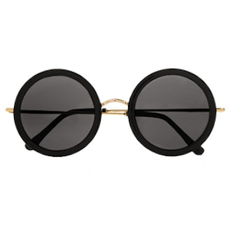 Round-Frame Acetate And Metal Sunglasses