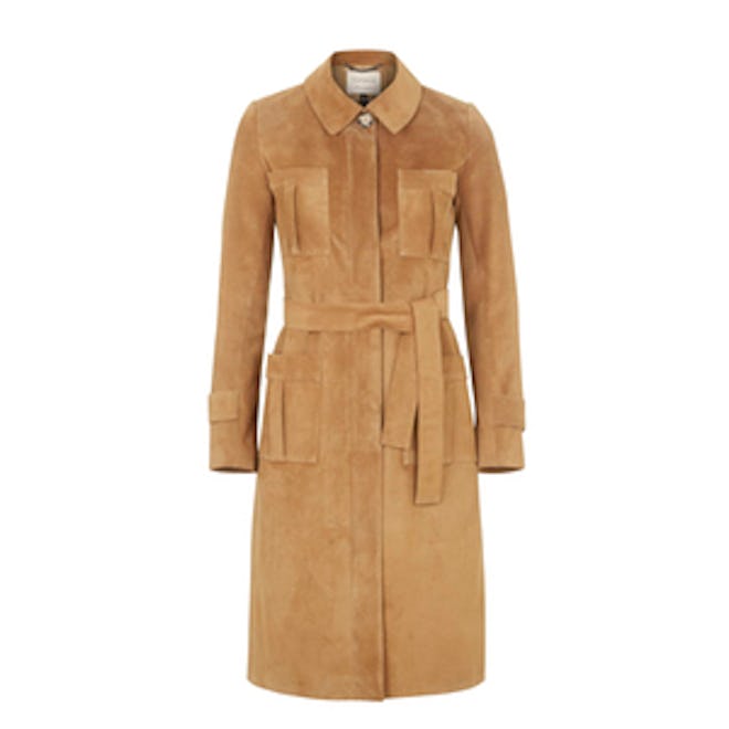 Suede Trench Coat