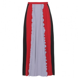 Pleated Silk Skirt