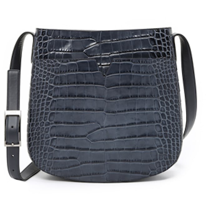 Croc Embossed Medium Messenger Bag