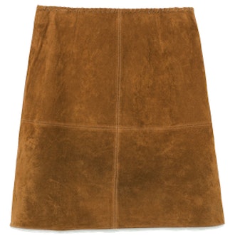 Seamed Skirt with Trimmed Waist