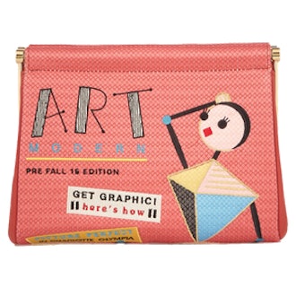 Art Modern Maggie Embroidered Crepe de Chine Clutch