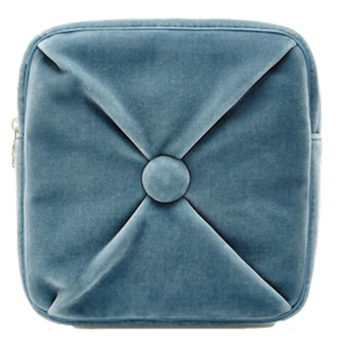 Blue Velvet Square Cushion Pouch