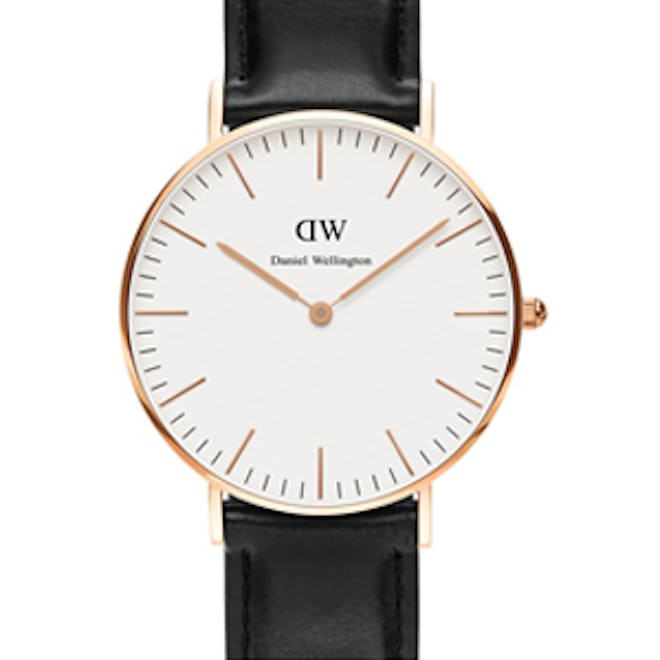 Classic Sheffield Leather Strap Watch, 36mm