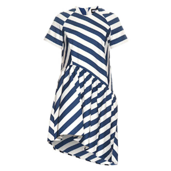 Striped Short-Sleeved Dress