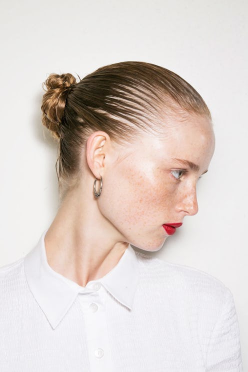 A model looking polished in a pinch