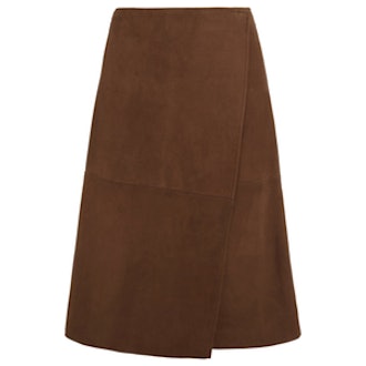 Suede Wrap Skirt