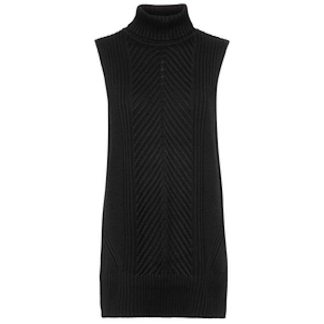 Sleeveless Cable Knit Tabard