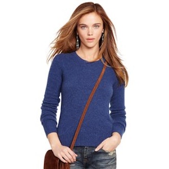 Wool-Cashmere Sweater in Derby Blue Heather