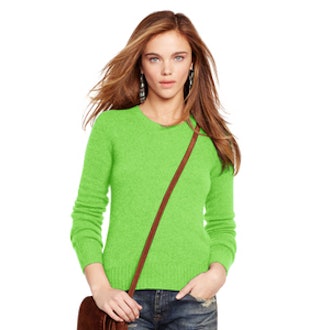 Wool-Cashmere Sweater in Neon Lime