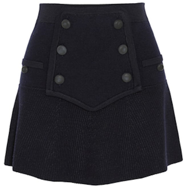 Huxley Knitted Wool-Blend Mini Skirt