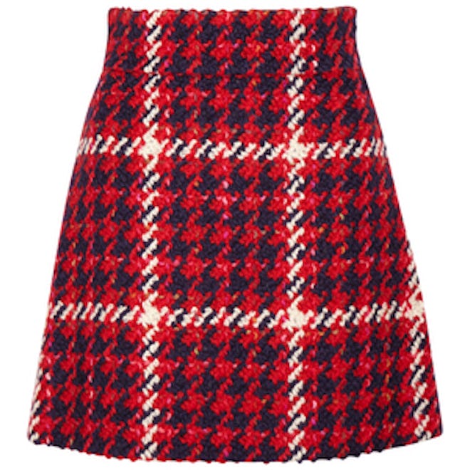 Wool And Cotton-Blend Bouclé-Tweed Mini Skirt