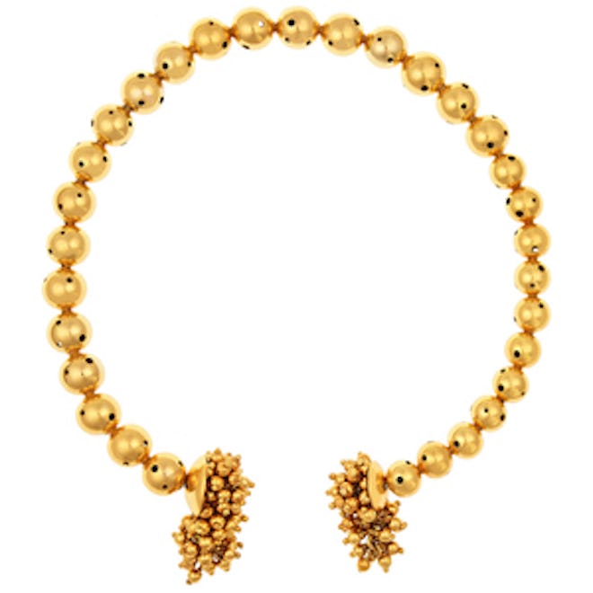One Round Ball Gold-Plated Choker