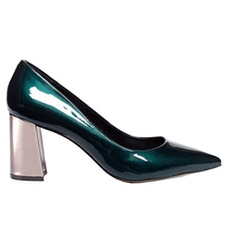 Charlie Contrast Heel Patent Leather Pumps