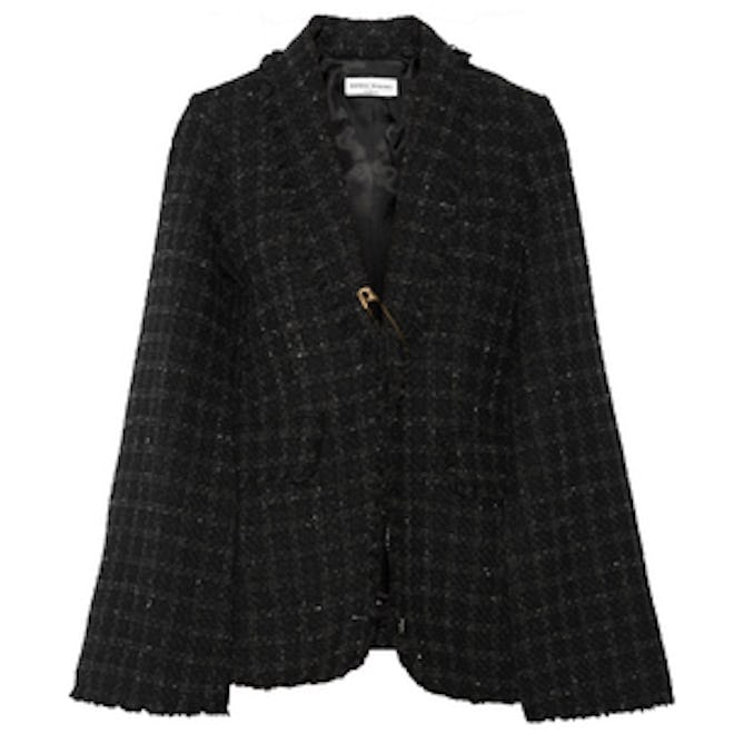 Cape-Effect Tweed Jacket