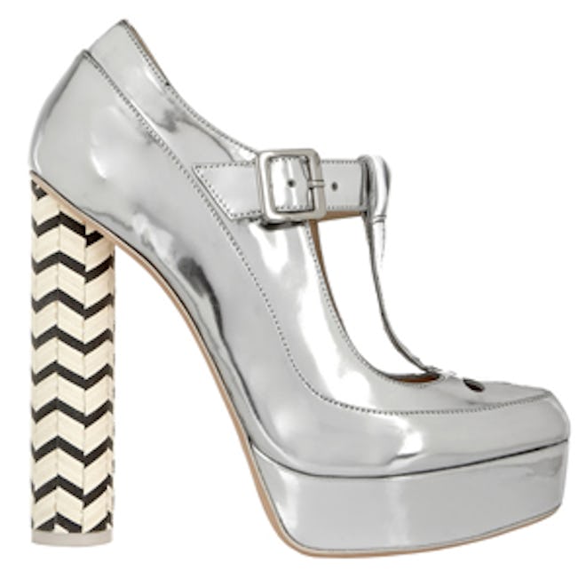 Dolly Metallic Leather Mary Jane Pumps