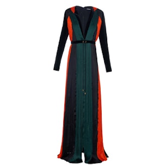 Pleated Silk-Chiffon Gown