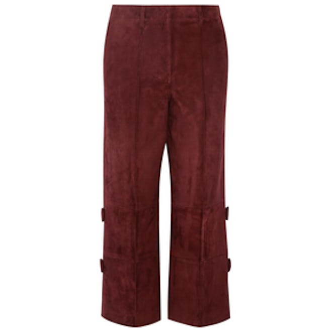 Burgundy Suede Culottes