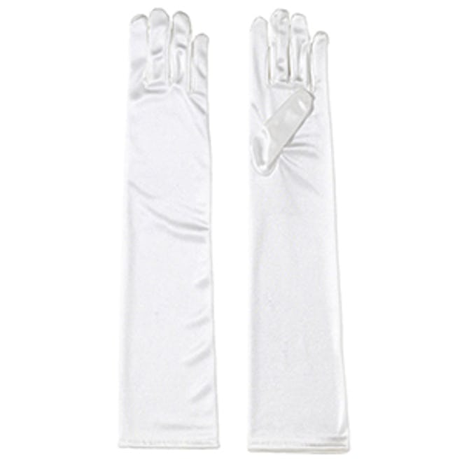 Ivory Satin Gloves