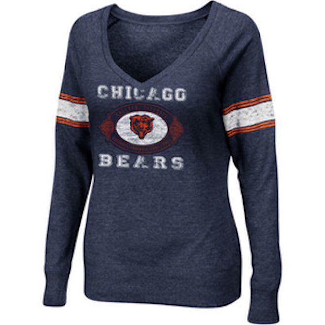 Chicago Bears Women’s O.T. Queen V-Neck Fleece Pullover Sweatshirt