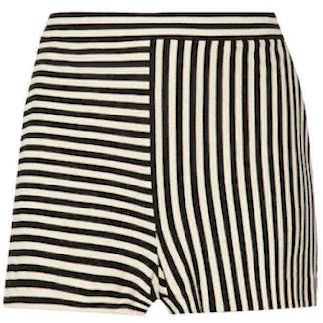 Ren Striped Cotton Blend Jersey Shorts
