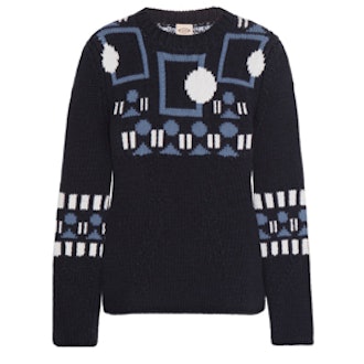 Intarsia Wool and Cashmere-Blend Sweater