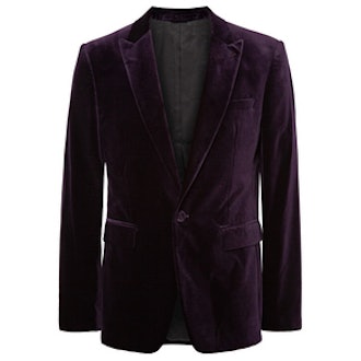 Slim-Fit Velvet Blazer