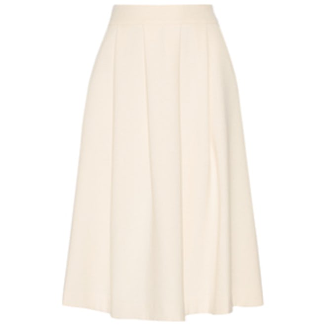 Pleated Crepe Skirt
