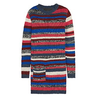 Rockin Moroccan Striped Cashmere Mini Sweater Dress