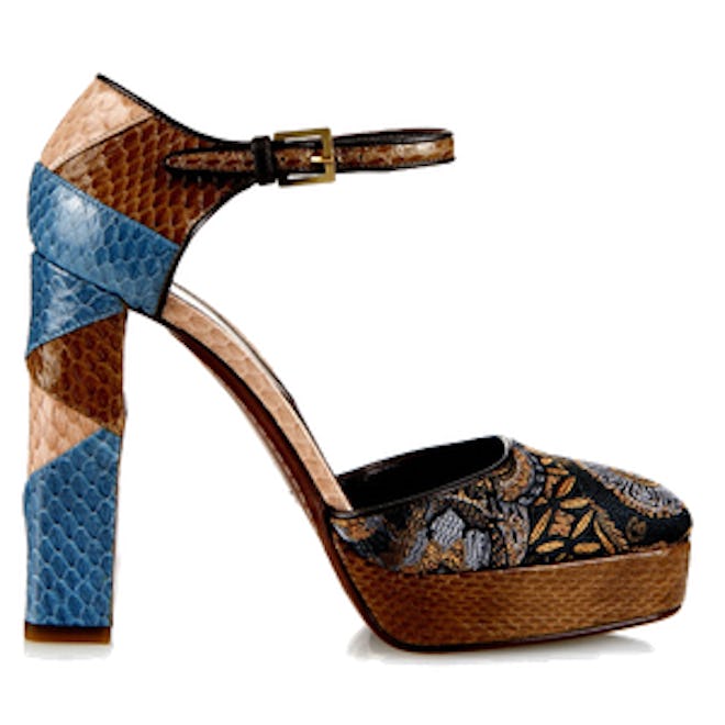 Jacquard and Snakesin Pumps