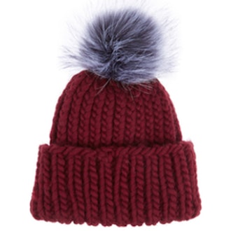 Rain Faux Fur-Trimmed Wool Beanie