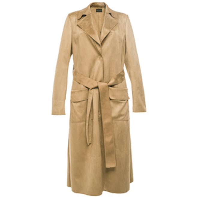 Light Brown Suedette Trench Coat