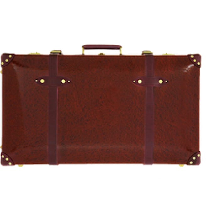 Leather-trimmed Lacquered Suitcase