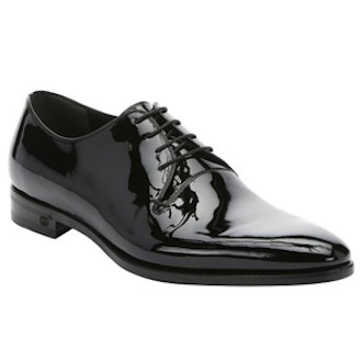Patent Leather Lace-Up Oxfords