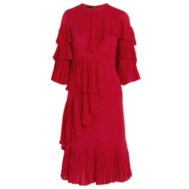Ruffled Silk-Georgette Dress