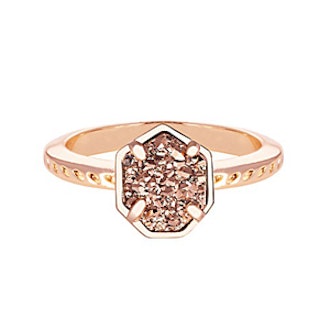 Calvin Ring in Rose Gold Drusy