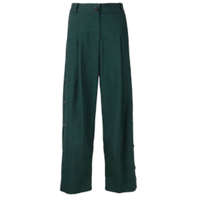 Cropped Button Trousers